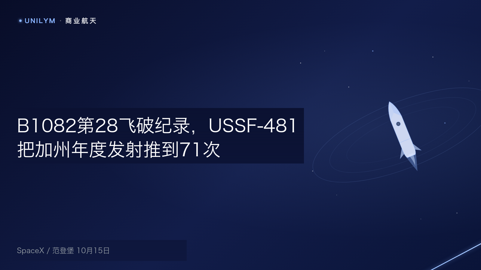 SpaceX猎鹰9号火箭从范登堡太空军基地发射